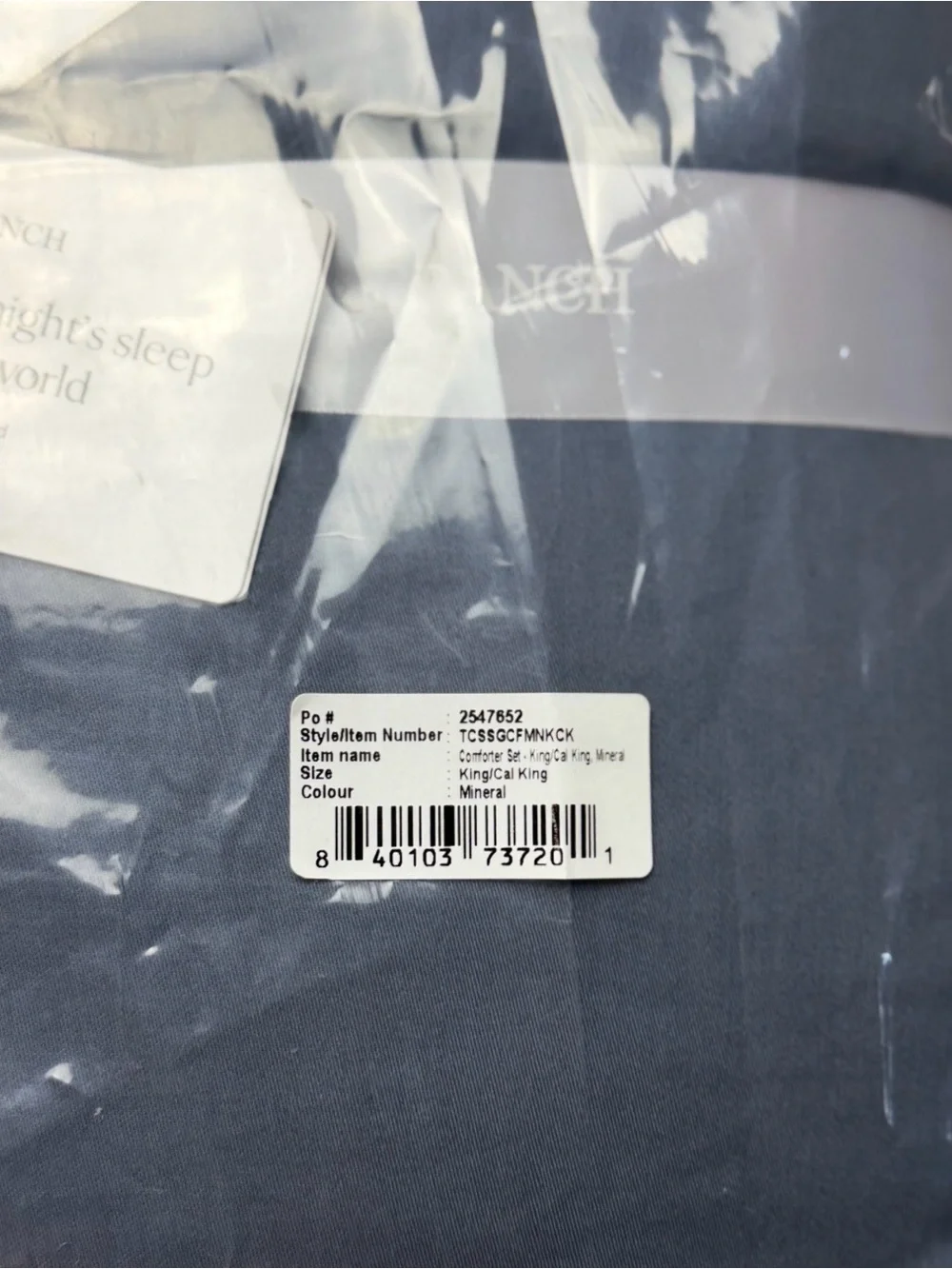 NWT Boll & Branch 3 piece Comforter Set King Size/ Cal King